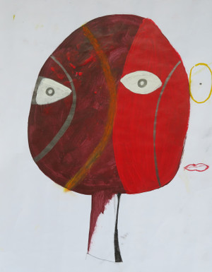 He Had No Say in the Matter - Mixed Media on Paper, 15 x 19 1/4"