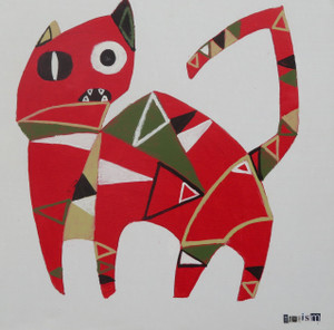 Feline Fatale - Series 128
Acrylic on Stretched Canvas
12" x 12"