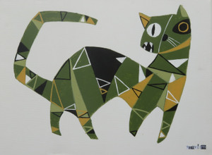 Feline Fatale - Series 130
Acrylic on Stretched Canvas
16" x 12"