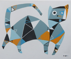 Feline Fatale - Series 140
Acrylic on Stretched Canvas
20" x 16"