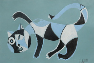 Feline Fatale - Series 156
Acrylic on Paper
9" x 13 1/2"