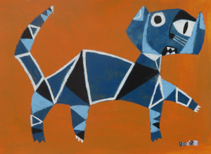 Feline Fatale - Series 157
Acrylic on Canva Paper
13 1/2" x 9 1/2"
