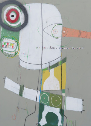 He Couldn't See the Wall He Built Around Himself
Mixed Media on Matboard
30" x 40"