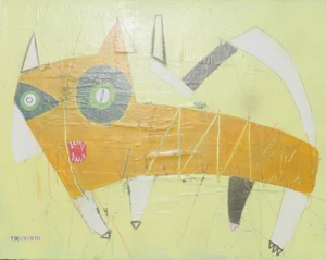 Feline Fatale - Series 210 - Ferocious Feline, Framed