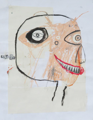 His Smile Fooled Us All - Mixed Media on Paper, 11 1/4 x 14 1/8"