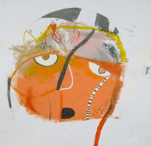 I'm Just Saying….. - Mixed Media on Paper, 15 x 14 3/4"