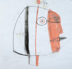 Inside Man, The - Mixed Media on Paper, 10 x 10"