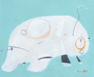 Crawl - Acrylic & Graphite Pencil on Canvas Panel, 10 3/4 x 13"