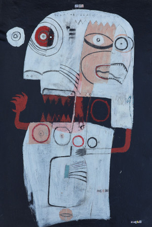 Demon Series #13
Mixed Media on Canvas
Unframed
21 1/4" x 31 1/2"