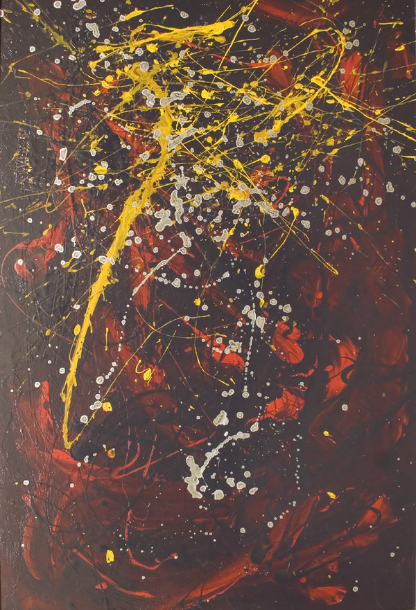 Cosmic - Acrylic  on Canvas - Framed, 36 x 24"