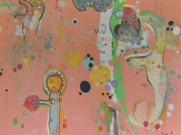 Petting Zoo
Acrylic and Pastel on Canvas
Gallery Wrapped
48" x 36"