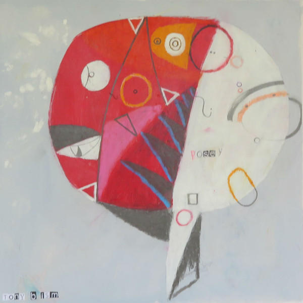 Rosy - Mixed Media on Unstretched Canvas, 19 x 17"