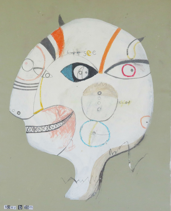 Good Intentions - Mixed Media on Unstretched Canvas, 15 5/8 x 20"