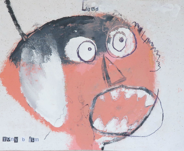 Loud Mouth - Mixed Media on Unstretched Canvas,  11 x 9"