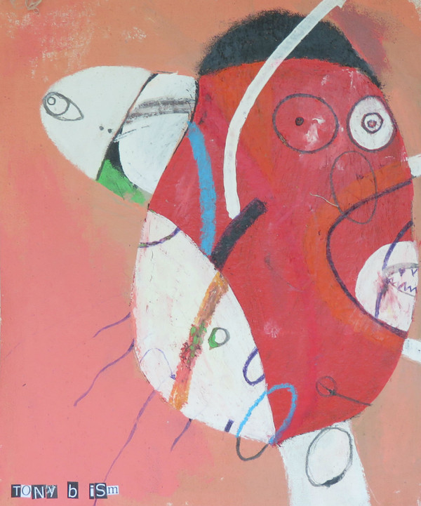 Wanna Play - Mixed Media on Unstretched Canvas, 10 x 12 1/2"