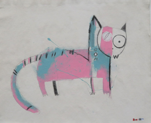 Feline Fatale - Series 69
Acrylic on Unstretched Canvas
20" x 16"