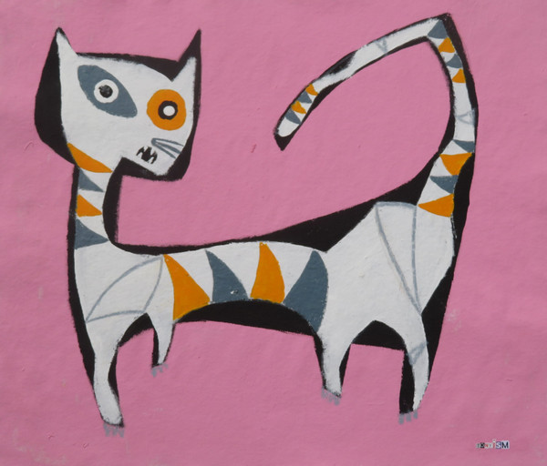 Feline Fatale - Series 79
Acrylic on Unstretched Canvas
17 7/8" x 15 1/2"