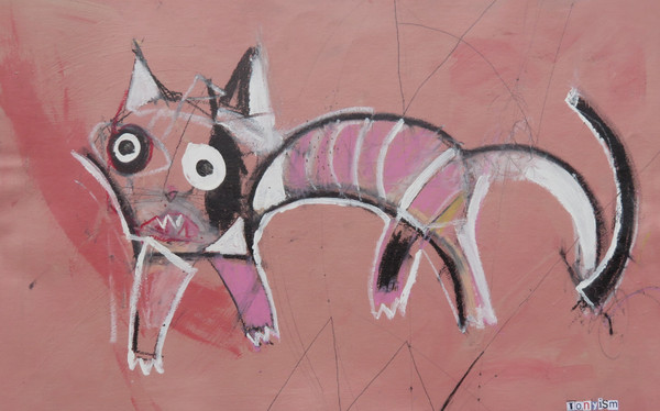 Feline Fatale - Series 98
Acrylic on Unstretched Canvas
21 7/8" x 13 7/8"