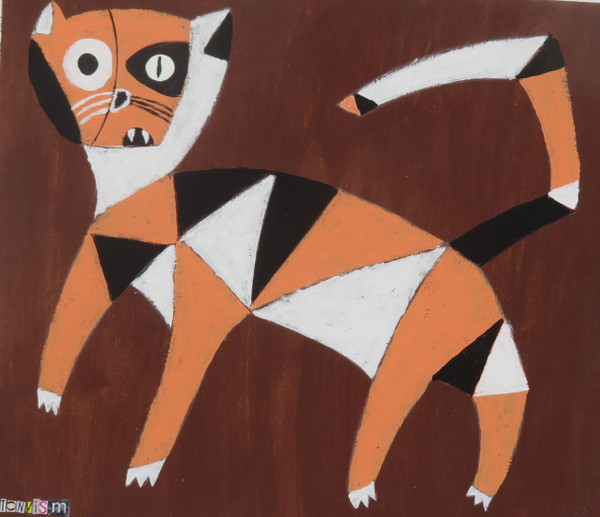 Feline Fatale - Series 106
Acrylic on Canva Paper
12" x 10 1/2"