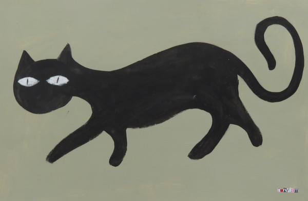 Feline Fatale - Series 109
Acrylic on Canva Paper
19 1/4" x 12 1/2"