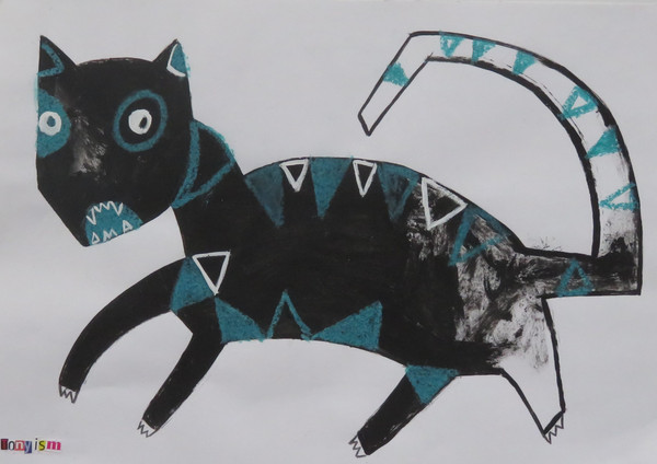 Feline Fatale - Series 113
Acrylic on Paper
14" x 10"