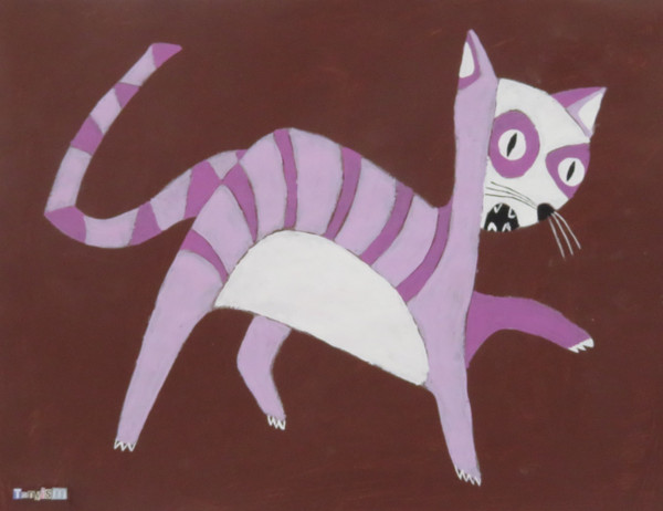 Feline Fatale - Series 116
Acrylic on Paper
18" x 14"