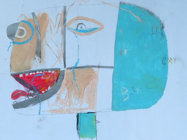 Cry Baby - Mixed Media on Paper
14 1/8 x 10 3/8"