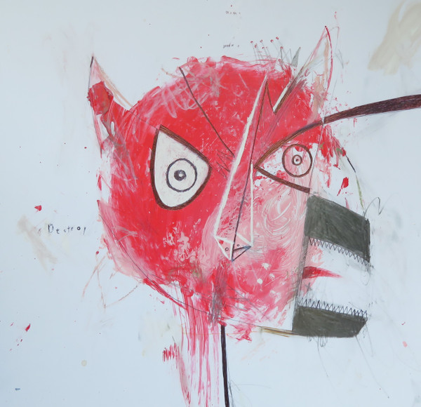 Destroyer Of Dreams: Doubt, The - Mixed Media on Heavy Paper, 18 x 17 1/2"