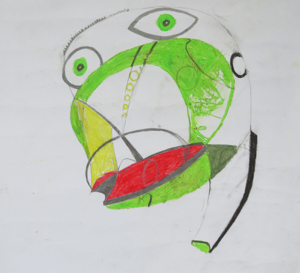 He Had the Calling - Mixed Media on Paper, 14 5/8 x 13 5/8"