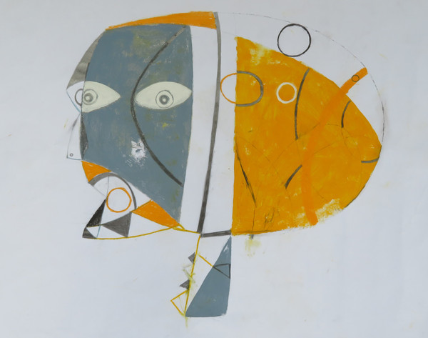 He Lived an Inconvenient Truth - Mixed Media on Paper, 22 x 17 3/4"