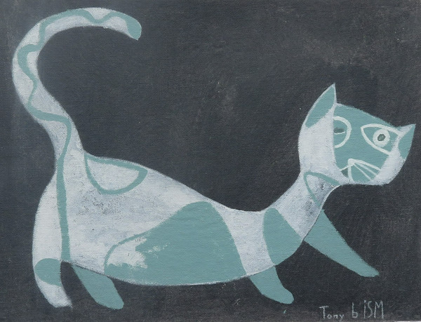 Feline Fatale - Series 148
Acrylic on Unstretched Canvas
9 3/4" x 12 7/8"