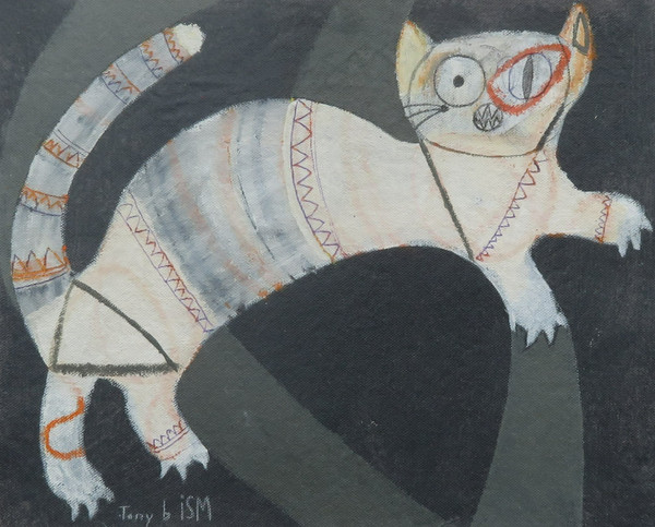 Feline Fatale - Series 149
Acrylic on Unstretched Canvas
10 1/2" x 13"