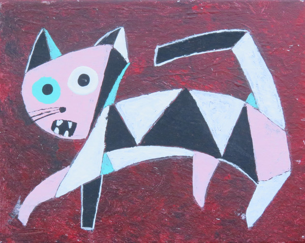 Feline Fatale - Series 166 - Ferocious Feline
Acrylic on Stretched Canvas
10 x 8"