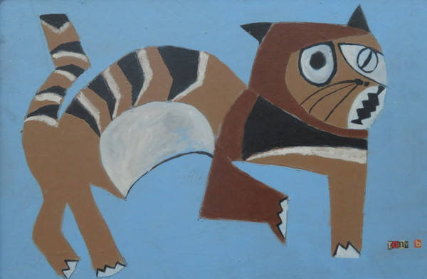 Feline Fatale - Series 04  
Acrylic on Stretched Canvas 
12" x 17 1/2"