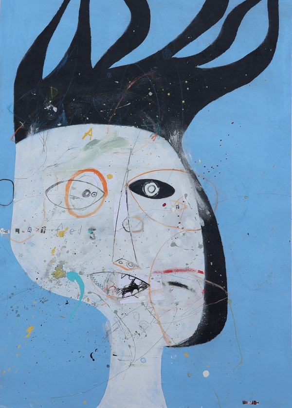 Her Darkness Consumed Her
Mixed Media on Unstretched Canvas
Unframed
24 3/4" x 35"