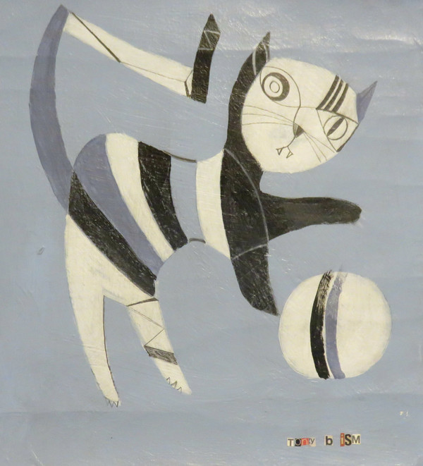 Feline Fatale - Series 31
Acrylic on Canvas Paper
10 3/8 x 9 3/8"