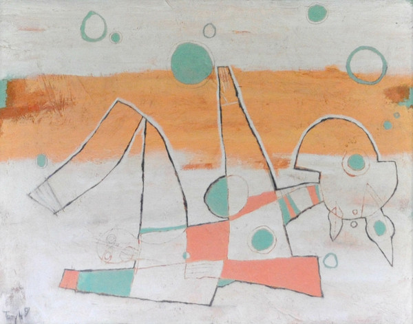 Mixed Media on Canvas   
26 1/2 x 32 inches (L x W)
Matboard, Framed 

Birth II Poem:

Be born, then die
Find happiness, then fly
LIVE NOW