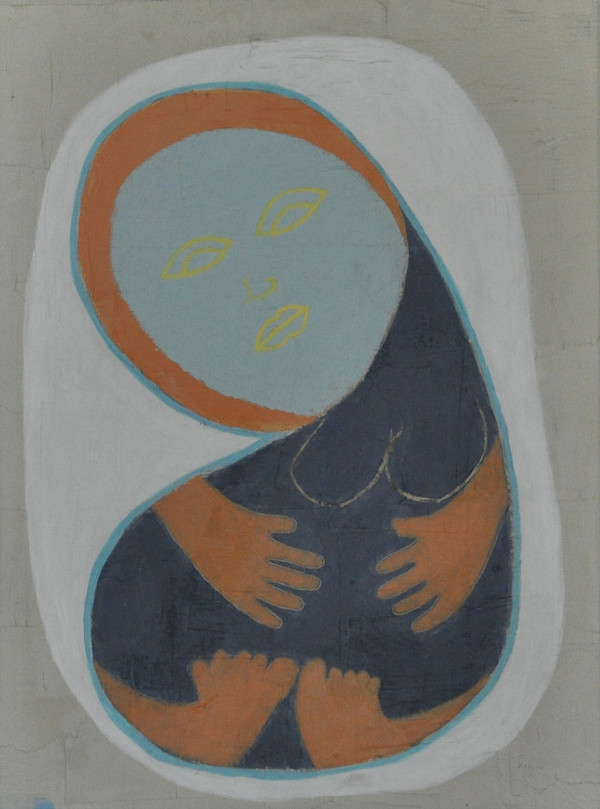 Fertile - Acrylic on Canvas -  Framed.  25 x 19"