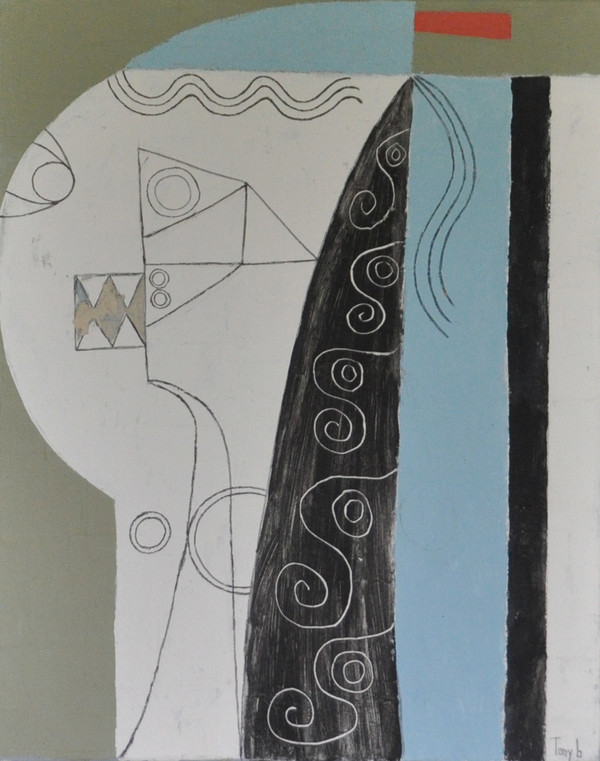 Matahari - Acrylic and Charcoal on Canvas.  Unframed.  20 x 16"