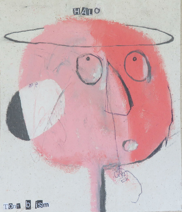 Halo - Mixed Media on Unstretched Canvas, 9 x 10 1/2"