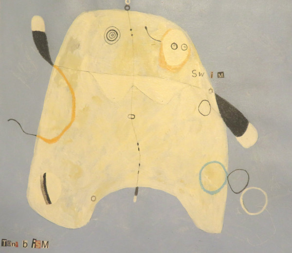 Swim - Acrylic & Graphite Pencil on Canvas Panel, 13 3/4 x 15 3/4"