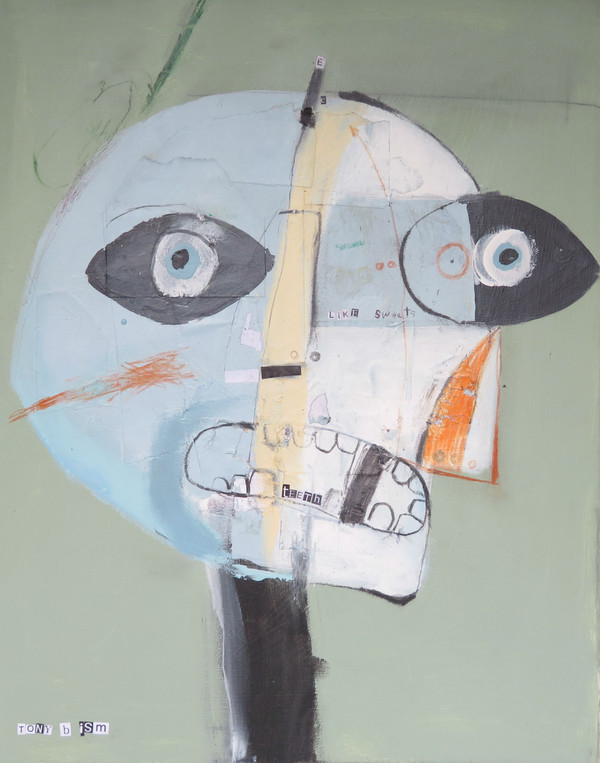 Sweet Tooth - Mixed Media on Stretched Canvas, 16 x 20"