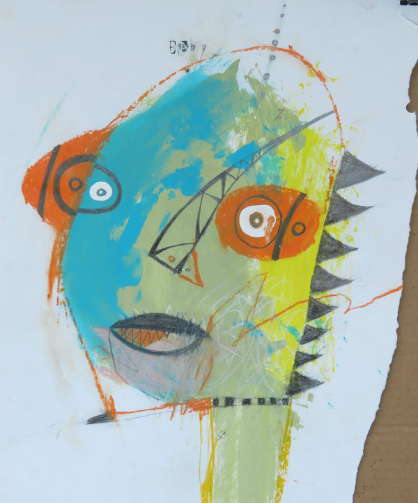 Baby Say - Mixed Media on Paper, 11 x 14"