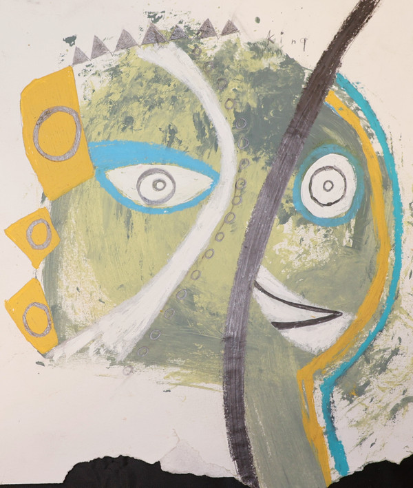 Be The Ruler Of Your Day - Mixed Media on Paper, 9 x 10"