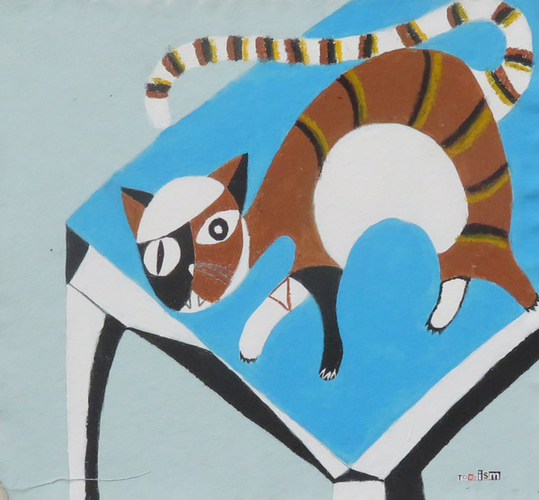 Feline Fatale - Series 96
Acrylic on Unstretched Canvas
15" x 13 1/4"