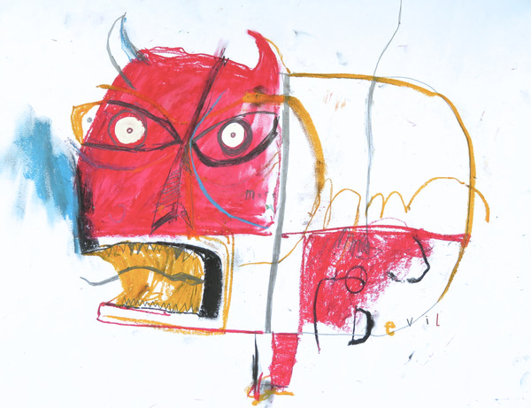 Devil Made Me Do It #2 - Mixed Media on Paper, 17 3/8 x 13 1/4"