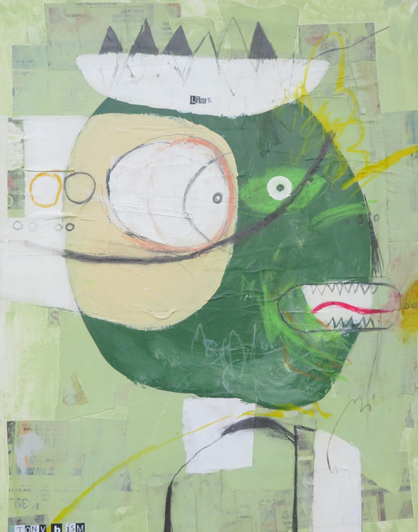 He Who Speaks Lies Shall Be Stopped - Mixed Media on Canvas, Gallery Wrapped, 16 x 20"