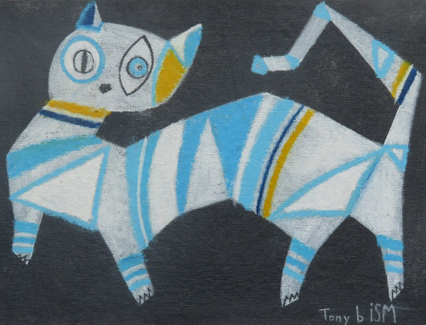 Feline Fatale - Series 155
Acrylic on Unstretched Canvas
9 1/2" x 12 3/4"