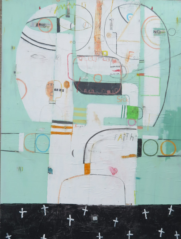 Mixed Media
40 x 30 inches (L x W)
1 ½ inch depth Gallery Wrapped Canvas