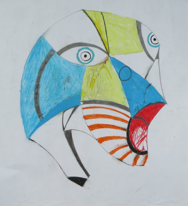 It Never Leaves My Dreams - Mixed Media on Paper, 13 1/4 x 14 5/8"